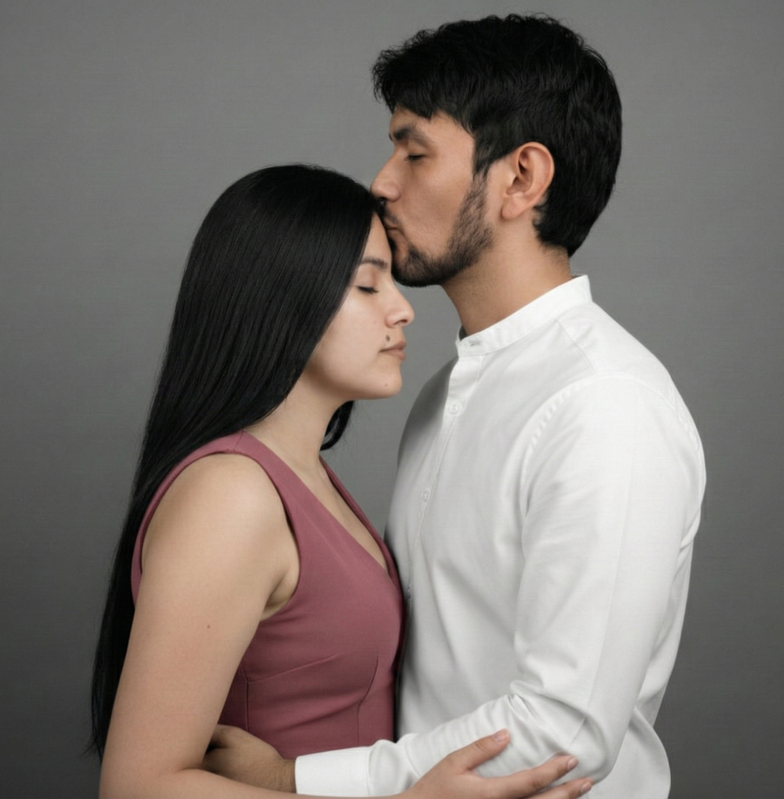 Foto de Jaime y Kriztel abrazados